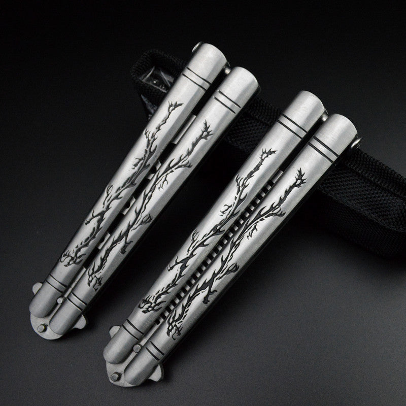 Balisong Trainer Dragon - Acero Inoxidable (Sin Filo)